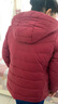 雪中飛90鴨絨輕薄款羽絨服女士中老年媽媽裝秋冬保暖可脫卸帽外套175 曬單實(shí)拍圖