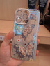 圣圖朗藍(lán)光滴膠點鉆漸變蝴蝶適用iphone16promax手機殼粉色13自帶鏡頭膜全包女15Pro高級感ins風(fēng)12保護套 點鉆漸變藍(lán)底 蝴蝶 iPhone 14 Pro 曬單實拍圖