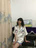 喻可眠情侶睡衣女夏季冰絲薄款短袖學生可愛男士家居服夏天寬松大碼套裝 KAD55080 L 女 100-120斤 曬單實拍圖