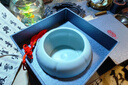 東道汝窯河南非遺2011年老東道功夫茶具手工葵香水洗開片陶瓷茶盂禮盒 天青色 曬單實(shí)拍圖