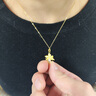 中國黃金（CHINA GOLD）白玉蘭黃金項鏈女足金和田玉吊墜母親節(jié)禮物送媽媽婆婆生日實用 【白玉蘭】金鑲玉吊墜+K金鏈 曬單實拍圖