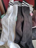俞兆林長(cháng)襪子女過(guò)膝襪女秋冬季長(cháng)筒棉襪子小腿襪日系學(xué)生半高筒大腿襪 三杠過(guò)膝襪（白色+黑色） 均碼 曬單實(shí)拍圖