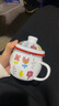 歐麗家 搪瓷搪瓷杯日式搪瓷杯辦公室水杯馬克杯情侶杯兒童杯水杯 8cm小粉花 380ml 1只 曬單實(shí)拍圖