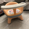 寶滿(mǎn)意 寶寶餐椅兒童餐桌嬰幼兒坐椅子吃飯便攜多功能叫叫椅座椅凳家用 粉（發(fā)聲PVC軟墊+餐盤(pán)+透明餐盤(pán)) 曬單實(shí)拍圖