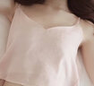 浪莎（LangSha）睡衣女夏季冰絲吊帶背心短褲兩件套韓版甜美可愛學生真綢緞家居服 #RYT吊絲-玫瑰粉色 M 曬單實拍圖