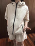 KBZ品牌休閑運(yùn)動(dòng)服套裝女2025夏季寬松時(shí)尚速干闊腿短褲跑步兩件套 卡其色套裝 M 曬單實(shí)拍圖