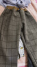 迪士尼（DISNEY）男童褲子加絨兒童長(cháng)褲秋冬裝一體絨男孩格子褲洋氣寶寶休閑褲外穿 曬單實(shí)拍圖