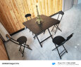 京挚折叠桌子折叠餐桌麻将桌家用户外简易便携式手提桌 JZ-232折叠桌黑木纹 实拍图