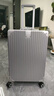 EAZZ【升級防刮】行李箱鋁框拉桿箱旅行箱男女學(xué)生密碼箱登機箱皮箱子 經(jīng)典 鋁框-銀色 26英寸 =移動(dòng)家 曬單實(shí)拍圖