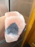 江南故事圍巾女秋冬獺兔毛整皮圍脖保暖皮草女士百搭?lèi)?ài)心上海圍巾 橡皮粉 曬單實(shí)拍圖