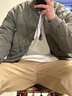 冰隱菱形格加厚保暖外套男棉服男冬季棒球服棉服潮牌美式街頭痞帥炸街 高品質(zhì)-淺綠色 [夾棉] 加厚 XL 120-140斤 曬單實(shí)拍圖