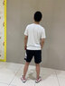 賓色夏裝莫代爾短袖T恤男潮流印花圓領冰絲體恤韓版半袖男式休閑丅恤 362黑色 M【105-115斤】 曬單實拍圖