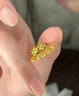 中國黃金（CHINA GOLD）足金桃花黃金戒指新款女活口調節指生日禮物送女友老婆教師節禮物 足金戒指 約2.5g 曬單實(shí)拍圖