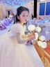 小咔衣濃女童禮服長(cháng)袖高端兒童生日蓬蓬紗小女孩主持人高端鋼琴演出服秋季 香檳色長(cháng)袖長(cháng)款+蝴蝶頭飾 130 曬單實(shí)拍圖