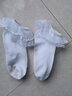紐菲奧納女童花邊襪舞蹈襪兒童襪子寶寶公主襪船襪 （雙層花邊）4雙白色 XL碼 建議8-12歲/32-35鞋碼 曬單實(shí)拍圖