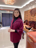 兔芊（TUQIAN）中老年雙面仿羊毛大衣大碼媽媽裝加肥加女中長(cháng)款秋冬媽媽毛呢外套 酒紅色 6XL (建議體重180-220) 曬單實(shí)拍圖