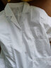 尊嘉白大褂長(cháng)袖醫生服白大衣夏季短袖實(shí)驗服長(cháng)款美容院師護士工作服 純白（男款短袖） XXXL 曬單實(shí)拍圖