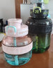 BOTTLED JOY噸噸杯 噸噸桶Tritan運動(dòng)水壺王一博同款學(xué)生水杯耐高溫含背帶 酷黑綠+雙飲+tirtan1.1L 曬單實(shí)拍圖