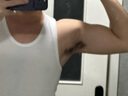 雅鹿背心男100%純棉粗螺紋白色圓領(lǐng)大碼緊身彈性運動健身透氣吸汗背心 灰色【100%棉】 XL 建議120-140斤 曬單實拍圖