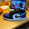 耐克（NIKE）Air Jordan 1 Low AJ1 黑藍復古低幫男子運動(dòng)潮流休閑籃球鞋 553558-154白黑紫 42 (265mm) 曬單實(shí)拍圖