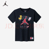 Jordan耐克童裝男女童短袖T恤夏季Nike兒童上衣 正黑色 120(6)  曬單實(shí)拍圖