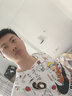 展創(chuàng)nasa sup聯(lián)名夏季款宇航員潮牌亂花白色短袖T恤男 LHT-96008白色 XXXL 曬單實(shí)拍圖