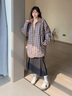 TOMMY HILFIGER【出走都市防潑水】女裝雙面穿菱格寬松棉服夾克外套43126 卡其格紋/卡其色RBL XS （推薦：80-100斤） 曬單實(shí)拍圖
