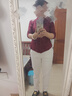 皮爾卡丹百搭收腰打底衫女春季2025新款設(shè)計(jì)感長(zhǎng)袖襯衫遮肚子修身顯瘦上衣 酒紅色 XL 建議115-130斤 曬單實(shí)拍圖