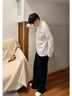 爾聽(tīng)德絨長(zhǎng)袖t恤男士潮秋冬季半高領(lǐng)衛(wèi)衣男寬松百搭加厚打底衫上衣服 白色 XL(120-140斤) 曬單實(shí)拍圖