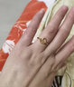 中國(guó)黃金（CHINA GOLD）愛(ài)心黃金戒指女足金雙心結(jié)求婚戒子七夕情人節(jié)禮物送女友老婆生日 [全國(guó)八大倉(cāng)]足金雙心女戒 曬單實(shí)拍圖