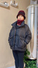 京京怡中老年人秋冬帽子女奶奶帽媽媽加絨厚保暖帽老太太針織盆帽 酒紅色(小蜜蜂) 套帽【帽子+圍脖】 曬單實(shí)拍圖
