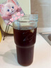 ALINK大容量梅森杯復(fù)古玻璃珍珠奶茶杯木蓋飲料瓶果汁奶昔隨手杯帶吸管 650ml-單個裝-不帶把手 曬單實拍圖