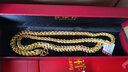 喜緣祥珠寶足金999黃金項鏈雙?？劬钒詺獗馓﹪溊习屙楁溕斩Y物 鏈長(cháng)約56cm 金重63.71g 曬單實(shí)拍圖