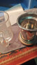 雅集茶杯耐高温加厚玻璃茶杯不锈钢胡桃木杯盖茶具茶水分离杯 实拍图
