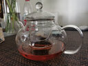 益馨榮 耐高溫玻璃茶具水果紅草花茶壺套裝 茶壺茶水分離 壺+（6把杯） 600ml 曬單實(shí)拍圖