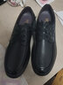 卡帝樂(lè )鱷魚(yú)（CARTELO）男鞋秋冬真皮男士皮鞋軟底防滑透氣中年商務(wù)休閑系帶爸爸鞋中老年 黑色 四季款 43 曬單實(shí)拍圖
