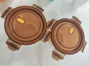 欣美雅（xinmeiya）玻璃飯盒微波爐加熱專(zhuān)用湯碗帶蓋水果便當盒圓形密封保鮮盒上班族 琥珀色湯碗【無(wú)印花】 750毫升【高硼硅玻璃】湯碗2只 曬單實(shí)拍圖