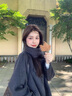 拉夏貝爾（La Chapelle）毛呢大衣女雙面呢2024秋冬季中長(cháng)款羊毛呢子外套女裝 灰色 S 曬單實(shí)拍圖