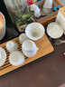 叁旬陶瓷簡約茶盤家用小茶臺儲水式干泡盤功夫茶具茶海托盤瀝水盤 黑陶茶盤_長方_大 曬單實拍圖