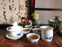 井瓷景德鎮(zhèn)玲瓏青花瓷功夫茶具整套裝高端茶杯送長(zhǎng)輩領(lǐng)導(dǎo)客戶(hù)喬遷禮物 吉祥如意玲蓋碗套裝 8件 曬單實(shí)拍圖