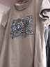 必菩一體式帶胸墊T恤女短袖ins洋氣簡約棉質(zhì)免穿內(nèi)衣圓領(lǐng)印花打底衫 麻灰-腰果 M 曬單實(shí)拍圖