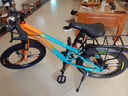鳳凰山地自行車(chē)變速男女青少年山地車(chē)碟剎兒童自行車(chē)學(xué)生單車(chē) 星際 橙藍【7速三刀輪】高亮燈+后座 20寸【適合125-160cm】 曬單實(shí)拍圖
