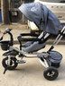 babypure shine兒童三輪車(chē)折疊可坐可躺1-3-6歲嬰兒手推車(chē)寶寶腳踏車(chē)單車(chē) 白藍折疊可坐可躺轉橡膠輪 曬單實(shí)拍圖