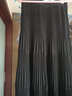 名師路夏裝新款清新簡(jiǎn)約優(yōu)雅隨性日常上街通勤半身裙 黑色 L 曬單實(shí)拍圖