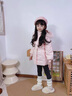 G.DUCKKIDS小黃鴨女童冬裝羽絨服兒童洋氣連帽大毛領(lǐng)白鴨絨小女孩中長(cháng)款收腰 粉色 100 cm 曬單實(shí)拍圖