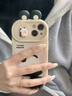 素洛新款立體熊貓毛球適用蘋(píng)果15pro手機殼14prormax推拉鏡頭12卡通13可愛(ài)女款全包硅膠套 立體熊貓毛球推窗 iPhone14 曬單實(shí)拍圖