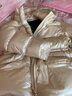clotho Rennie品牌女裝羽絨服女冬季2025新款寬松加厚短款收腰白鴨絨小個(gè)子外套 香檳色 M 曬單實(shí)拍圖
