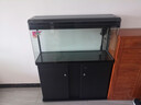 博宇（BOYU）免換水族箱過(guò)濾水泵燈led柜子一體仿生態(tài)金魚(yú)缸玻璃自循環(huán)1米客廳 鋁合金百搭黑色 免費上樓  標配 100長(cháng)30寬124高缸+柜 曬單實(shí)拍圖