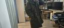 馬登工裝 美式復古M47派克服抓絨連帽軍大衣中長(cháng)款保暖厚棉服外套男冬 軍綠色 2XL 曬單實(shí)拍圖