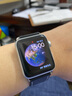積優(yōu)（JEAYOU）適用蘋果手表表帶apple watch s10/ultra2/s9運(yùn)動(dòng)型表帶iwatch s8/7/6/5/4/se真皮表帶時(shí)尚表帶 瑪瑙黑-白線 42/44/45mm 曬單實(shí)拍圖